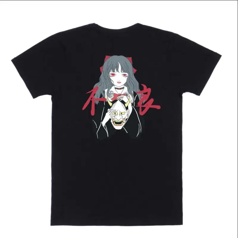 

Japanese printed cotton short-sleeved t-shirt