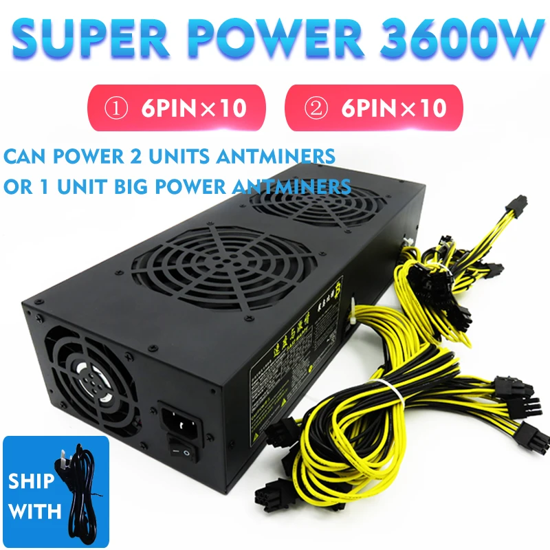 3600 W BTC блок питания ПЗУ для ANTMINER S9/S7 AntminerL3/L3 + PINIDEA Майнер A4 dominator Макс | Обустройство
