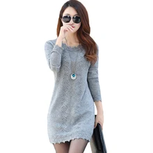 Maglioni da donna pullover 2020 nuovo autunno inverno maglione lavorato a maglia lungo maglieria maglione a maniche lunghe femminile Bottoming top Plus size