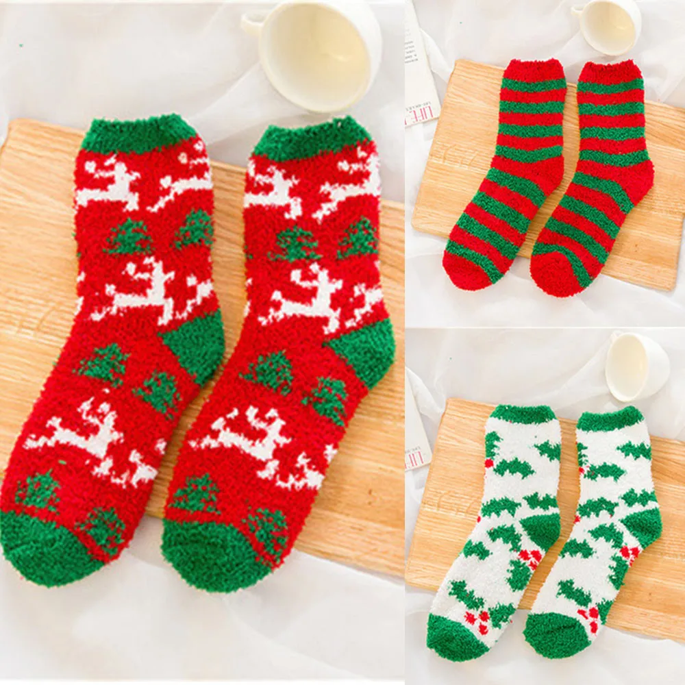 Милые повседневные деловые носки Рождество печати Средний Забавный спортивные Носки мягкие удобные зимние носки теплые кровать спать