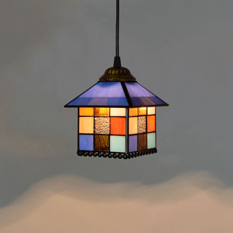 

modern Small house Restaurant Art lighting Bar terrace Stained glass Aisle Small Pendant Lights E27 110-240V 8inch 20CM