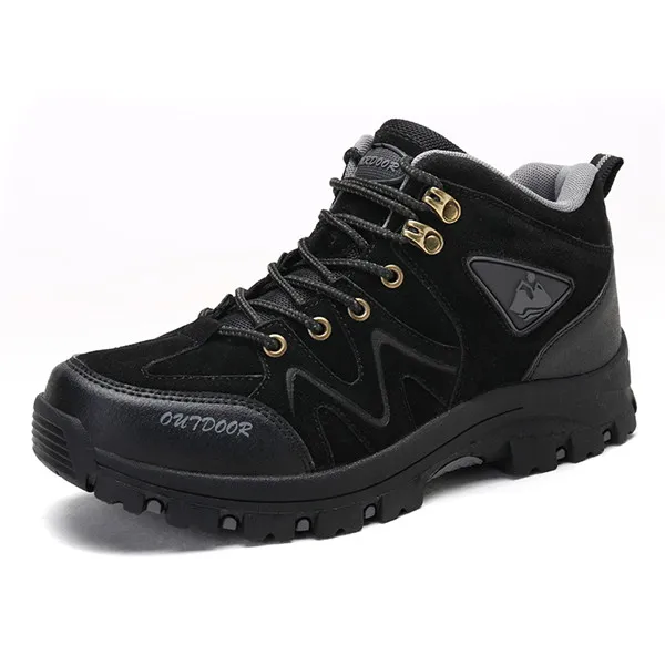 Clorts/легкие походные ботинки средней высоты, горные уличные кроссовки EVA, походная обувь, дышащая Нескользящая альпинистская обувь для мужчин - Цвет: 816BlackShoes