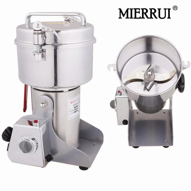 

on sale 400g swing type stainless steel medicine grinder mill small household spice grinder electric powder machine