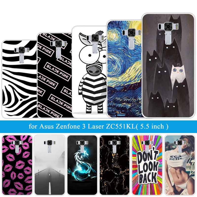 Для Asus ZC551KL ZenFone 3 Laser Soft Zebra чехол Ультратонкий ТПУ гелевый Чехол 5 &quotдля ZenFone3 чехлы