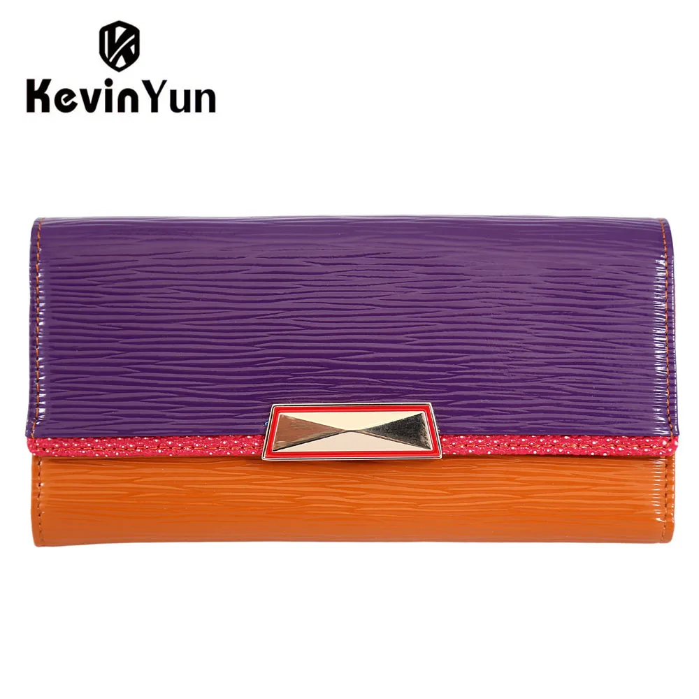 Кевин Юн, модные дизайнерские женские кошельки, Длинный кошелек из натуральной кожи, женский клатч, кошелек, пэчворк, carteira