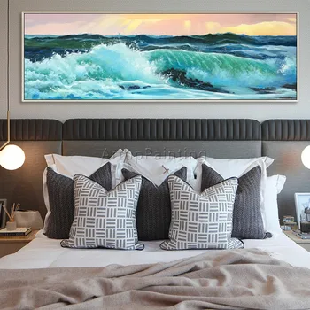 

Canvas painting abstract seascape Acrylic painting wall art wall pictures for living room home decor quadros caudros decoracion3