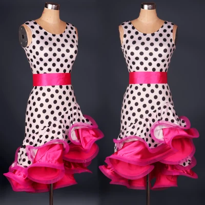 Новый Для женщин Костюмы для латиноамериканских танцев платье для танцев Одежда С Принтом Леопарда для Танцы леди