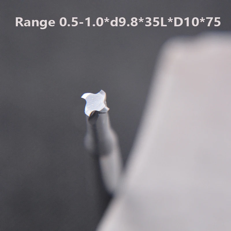 

1 Pcs Range 0.5-1.0*d9.8*35L*D10*75 carbide alloy Single tooth thread milling cutter cnc threading end mills cutting tool