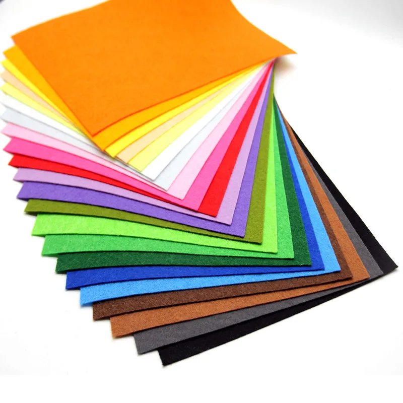 

22pcs/lot 1mm Mix Color Felt Non Woven Fabric Polyester Cloth For DIY Handmade Sewing Dolls Crafts Home Decoration 30*20cm