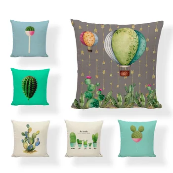 

Dropshipping Cactus Balloon Ice-cream Throw Pillowcase 17*17 In Letter Lollipop Cushion Cover Home Outdoor Rock Chair Decoration
