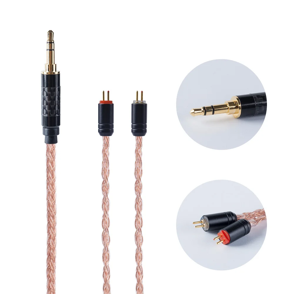 HiFiHear 16 Core коричневый позолоченный Модернизированный кабель 2,5/3,5/4,4 мм балансный кабель с MMCX/2pin разъем для KZ AS10 ZS10 ZST CCA C10 - Цвет: 3.5Pin
