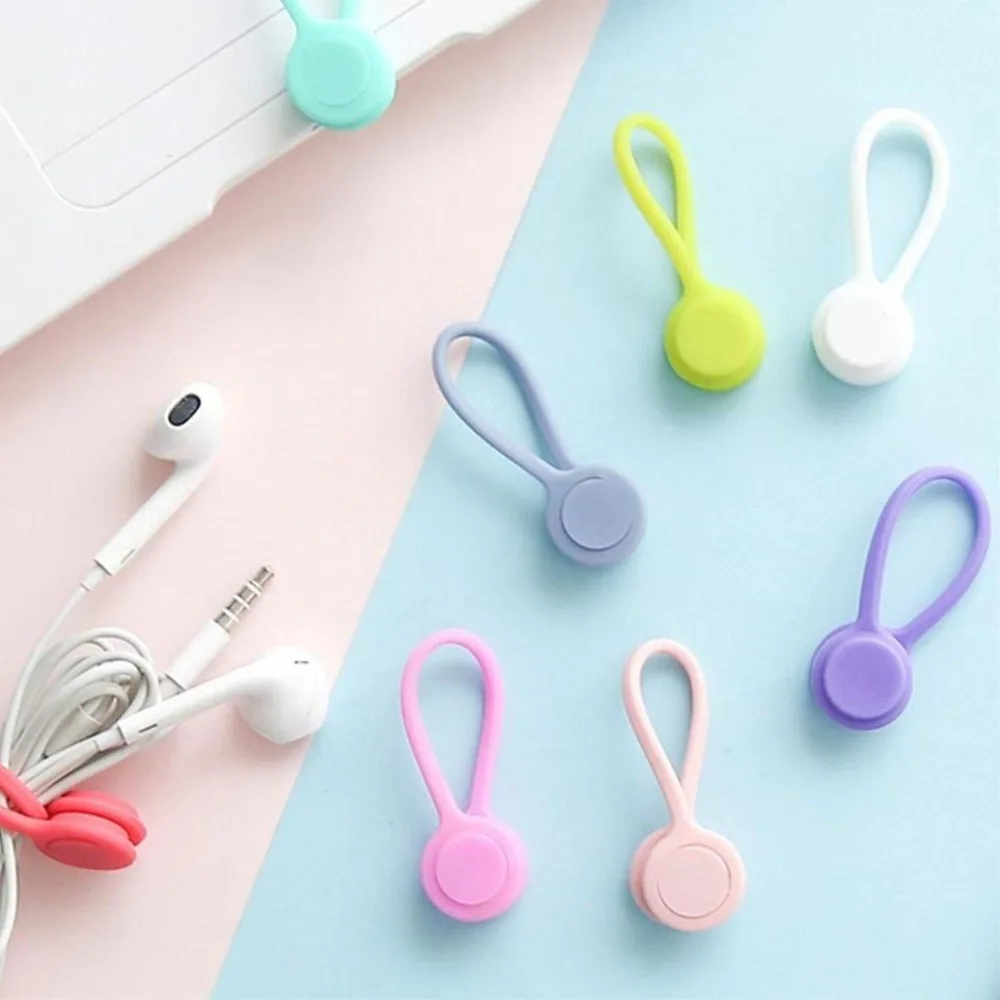 

12Pcs Earphone Charging Cable Wind Organizer Magnetic Twist Ties Holder Tools