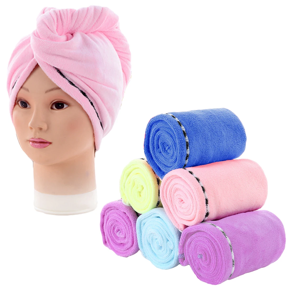 Super Absorbent quictk drying Microfiber Bath towel hair dry cap salon