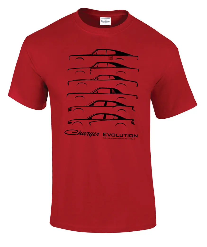 

2019 New Cotton Tee Shirt 1966 2017 Dodge Charger Evolution T-Shirt Classic B L Body SRT8 HEMI R/T HellCat Fashion T-shirt