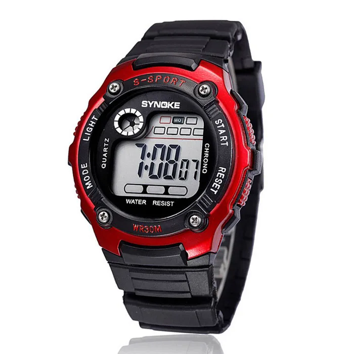 Спортивные Цифровые светодиодный часы для мальчиков, модные наручные часы, наручные часы, часы для мальчиков