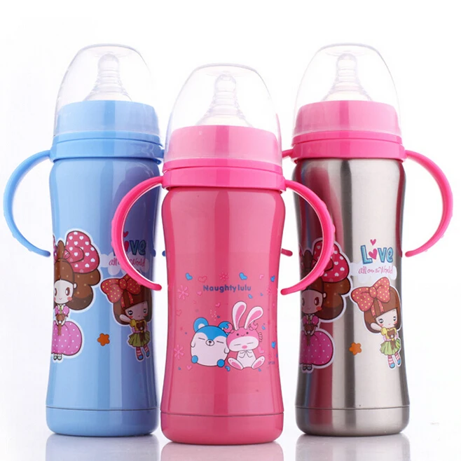 baby nipple vacuum flasks straight cup capacity 180ml stainless steel
