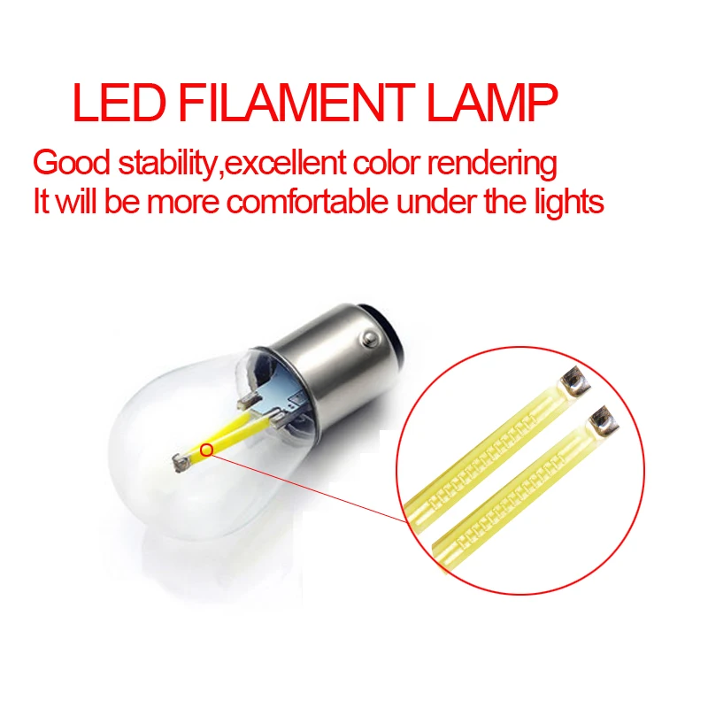 1pcs P21W LED Ba15s 1156 Strobe Flash Led Filament Chip Car Light S25 Auto Vehicle Reverse Turning Bulb Lamp DRL White Yellow (5)