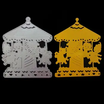 

Carousel Amusement Park Horse Metal Cutting Dies Stencils for DIY Scrapbooking/photo Album Decorative Embossing DIY Paper Cards