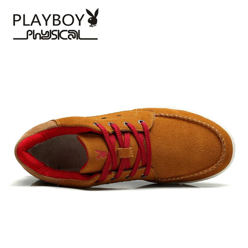 PLAYBOY, ручная работа, натуральная кожа плюс размер 39–45 мужчины на улице сапоги для прогулок на открытом воздухе натуральный оригинальная теплая Брендовая обувь