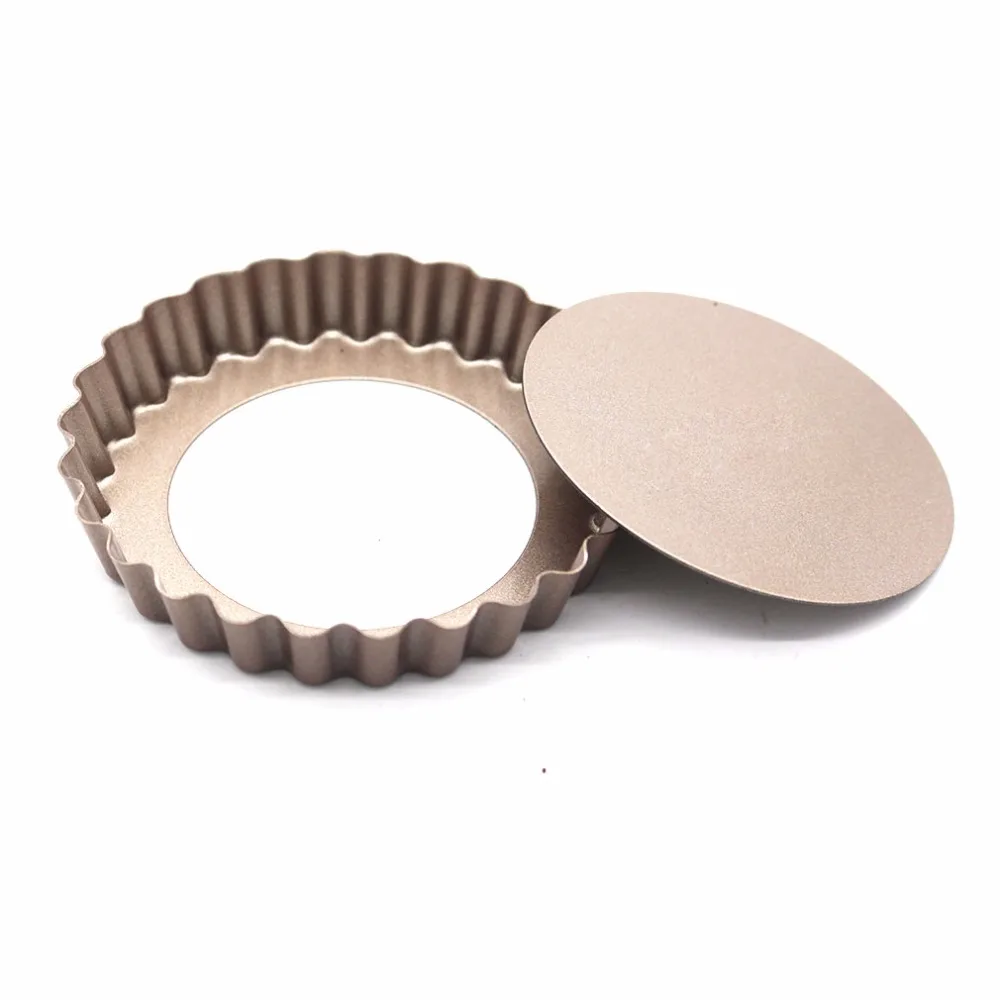 Goldbaking Stainless Steel Pie Dish Egg Tart Mold round Non Stick Mini Pizza Molds Bread Mould