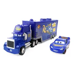 Disney Pixar Cars 3 mack truck + маленький автомобиль Молния Маккуин 1:55 литья под давлением металлического сплава и пластик Модель автомобиля