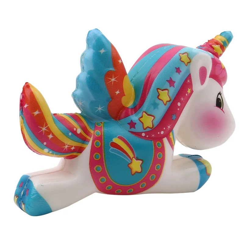 Kawaii Pegasus Unicorn Squishy PU Squishy Slow Rising душистый хлеб Squeeze игрушки Моделирование Ремесло Декор Рождественский подарок для детей 11*8*3 см