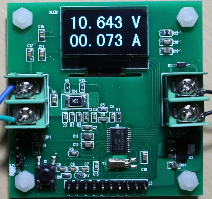Placa de desenvolvimento MSP430AFE253 OLED12864 alta precisão voltímetro amperímetro