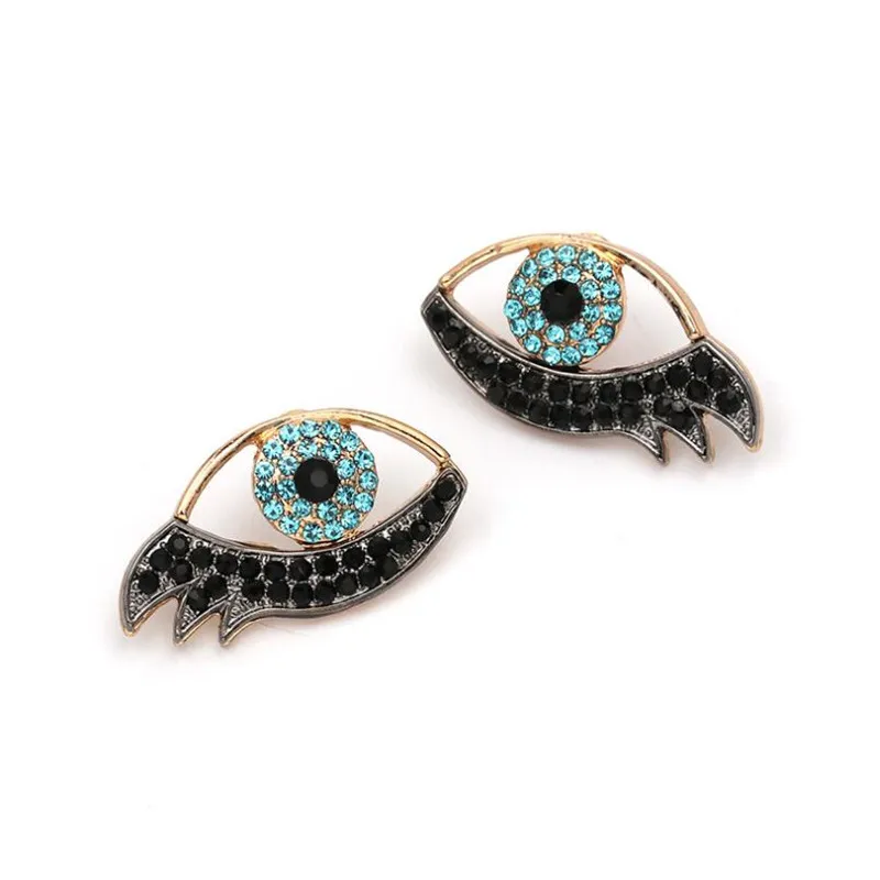 Unique Design Punk Fashion Big Stud Earrings Vintage Evil Eyes