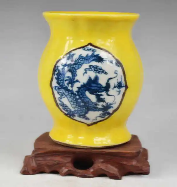 

Exquisite Collectable Old Chinese Ceramic Handwork Painting Dragon Brush pot