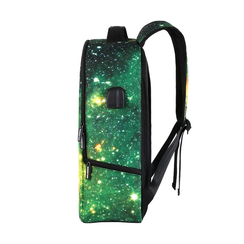 Рюкзак для школы Galaxy унисекс с usb зарядкой нейлоновая сумка мальчиков и девочек