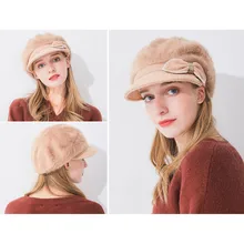 Женская теплая вязаная шапка, Женская мешковатая теплая вязаная крючком Зимняя шерстяная вязаная Лыжная шапка с черепом, громоздкая шапка, шапка Sombrero de punto Y504