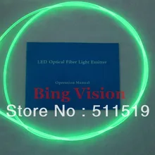 Супер яркий 1,5 мм твердое ядро сторона светящееся Оптическое волокно 200 м упаковка, для волоконно-оптического освещения