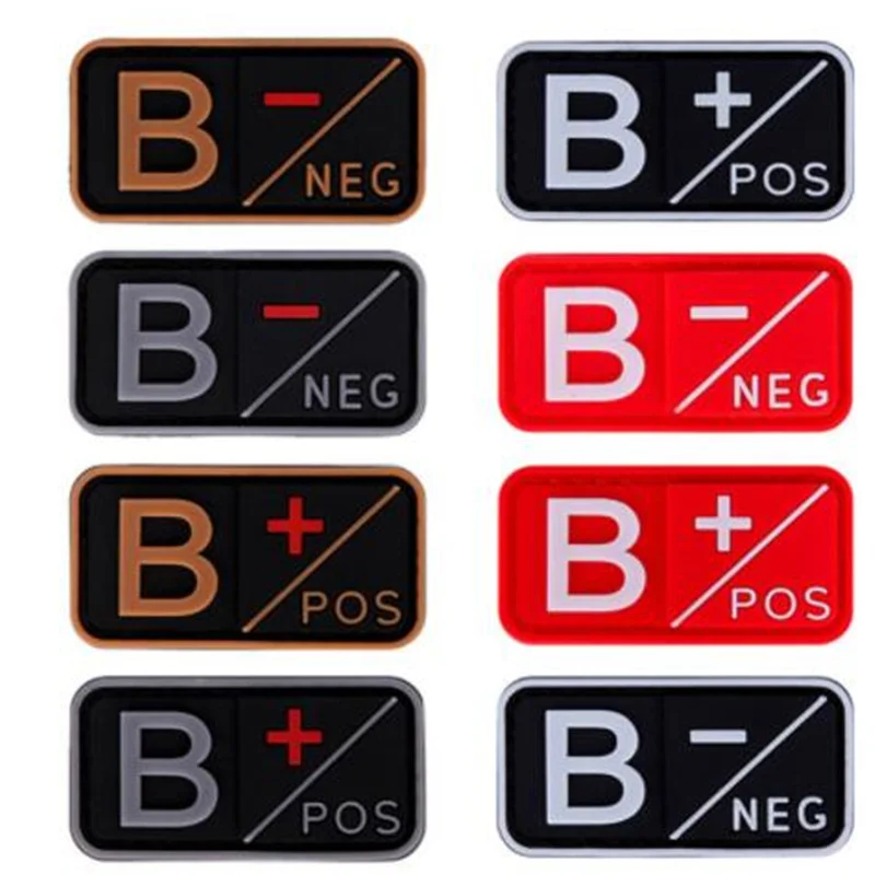 

Hunting Accessories Embroidery Patch A+ B+ AB+ O+ Positive A- B- AB- O- Negative Blood Type Group Patch Military Tactical badges
