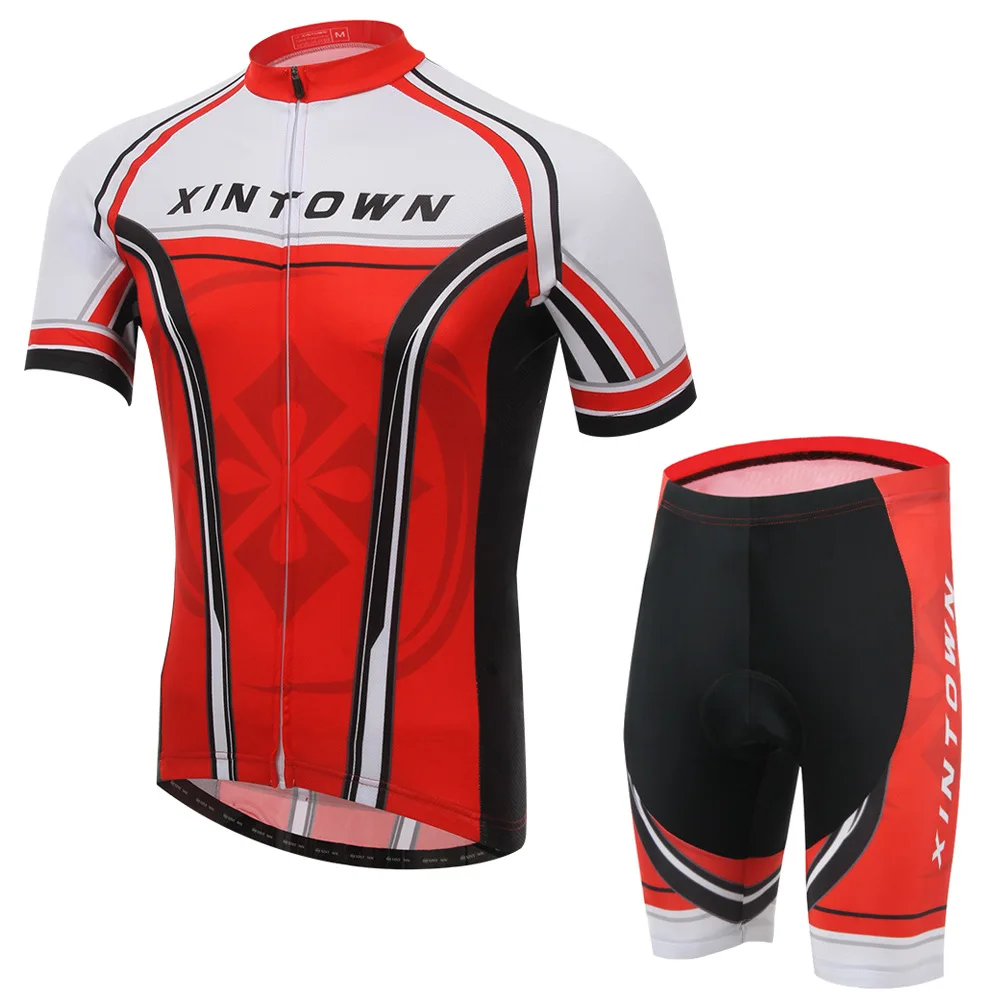 Q517 2017 White and red cycling jerseys short sleeve Summer moisture