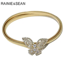 RAINIE SEAN Thin Belts For Women Rhinestone Strench Skinny Waist Belt Without Buckle Gold Ladies Butterfly Metallic Belt Female RAINIE SEAN Thin Belts For Women Rhinestone Strench Skinny Waist Belt Without Buckle Gold Ladies Butterfly Metallic Belt Female