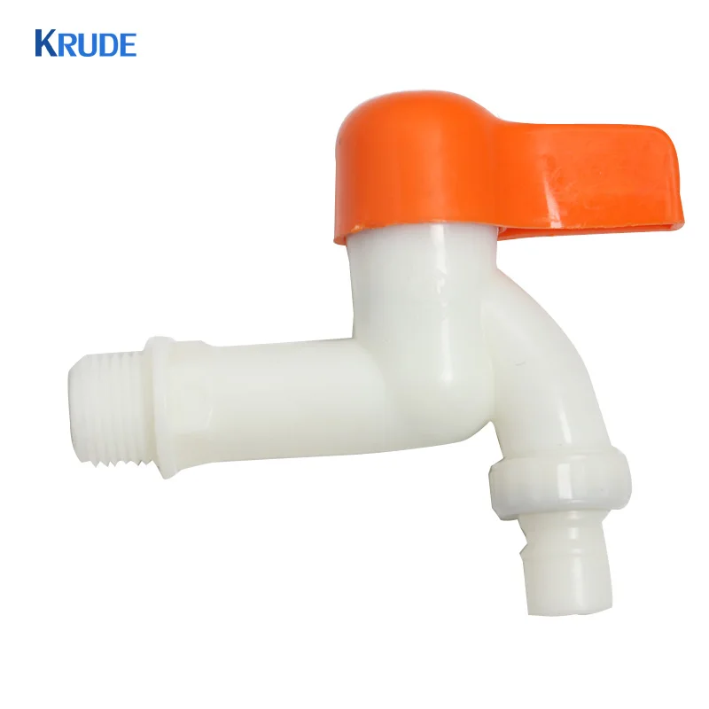 White Single Cold Water Taps ABS Plastic Faucet Washing Machine Faucet