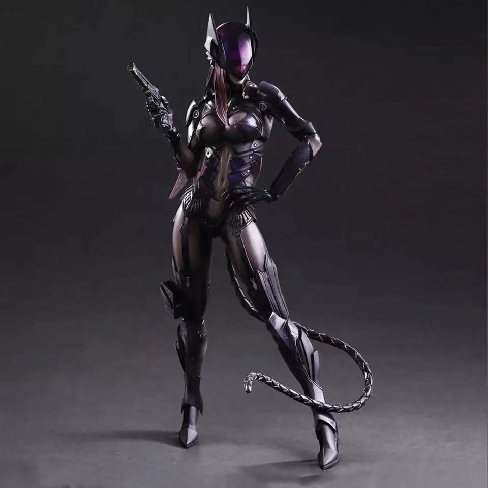 

25cm Play Arts Kai Cat woman Action Figure Cat Girl PA BatMan Selina Kyle PA PVC Action Figure Doll Toys Kids Gift Brinquedos