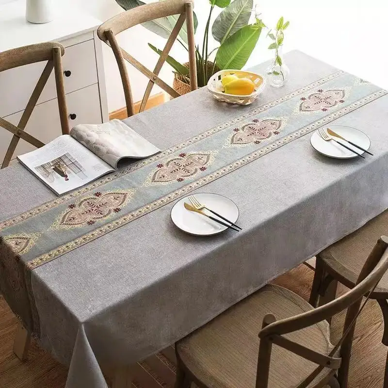 

BeddingOutlet Butterfly Tablecloth Cotton Linen Dinner Table Cloth Insect Macrame Decoration Lacy Table Cover Pastoral Washable