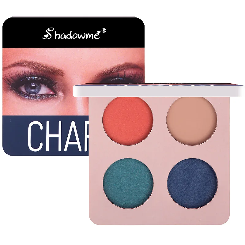 

4 Color Matte Eye Shadow Palette Nude Powder Pigments Eyes Makeup Balm Make Up Shimmer Cosmetics Blue Eyeshadow Palette