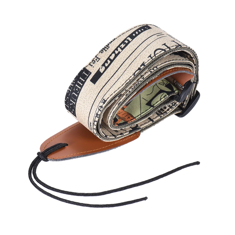 Comfortable Adjustable Guitar Strap Shoulder Strap Synthetic Leather Ends for Acoustic Folk Classic Electric Guitars Bass guitar accessories guitar strap
