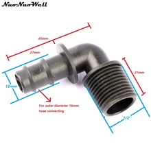 10 шт. 16 мм до 1/" наружная резьба Локоть соединитель Сад Микро Орошение фитинги угол изгиб водопровод колючий шланг фитинги