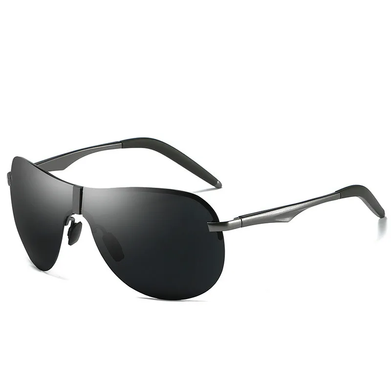 

TIYVAS Brand Design Men Sunglasses Polarized Fashion Aluminium Magnesium Oval Big Box Sun Glasses New Men's Driving Glasses