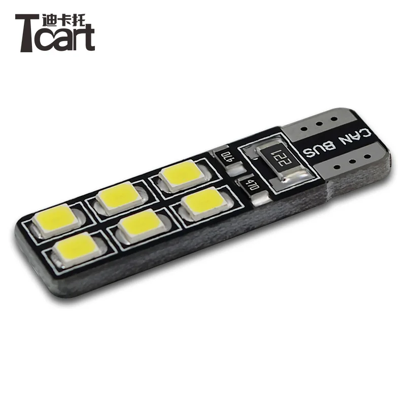 Tcart 4 шт. автомобиля светодиодный CANBUS для Hyundai solaris акцент i30 ix35 i20 sonata T10 W5W 2835 12smd