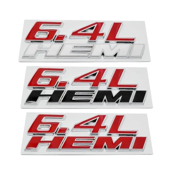 

6.4L HEMI Car Trunk Badge Emblem Decal Sticker Fit For Chrysler 300 300C Jeep Grand Cherokee Wrangler Dodge RAM Charger Maserati