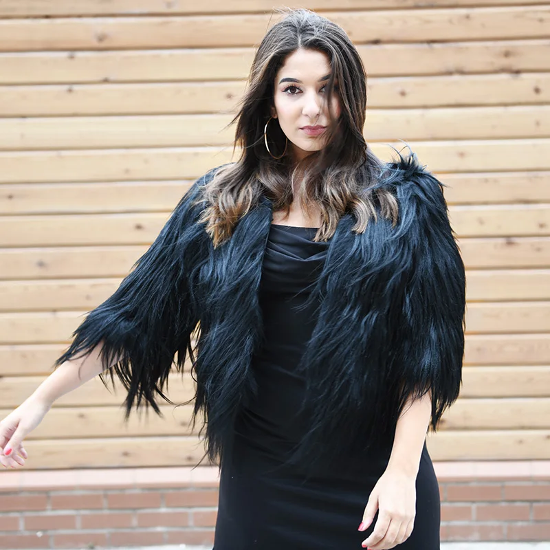 CX-G-A-31 Customed Size New Winter Ladies Genuine Goat Fur Jacket Coat | Женская одежда