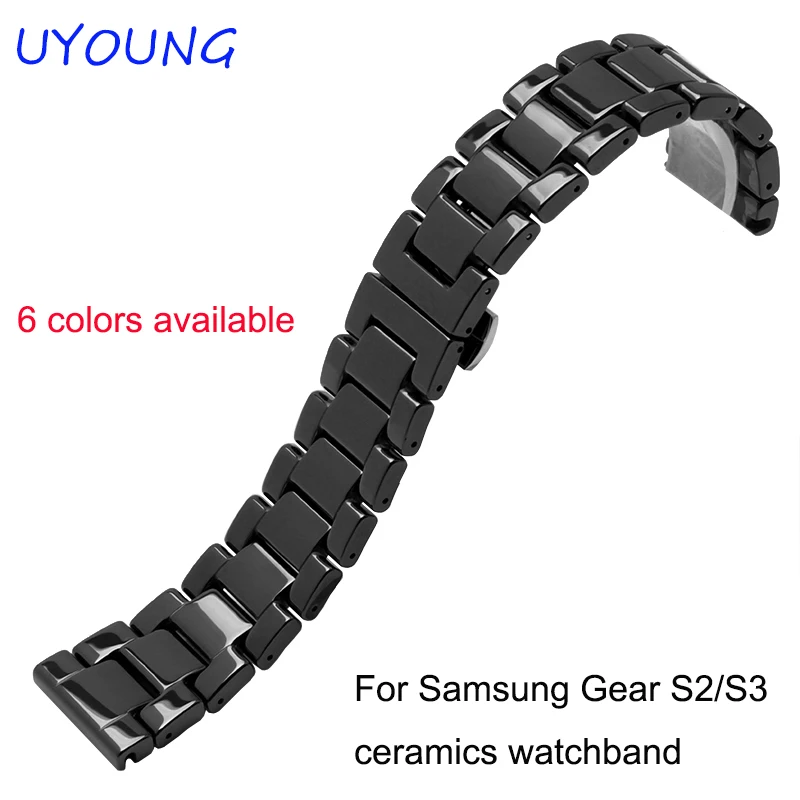 Prix pour Pour Samsung Gear S2/S3 smart bracelet qualité en céramique bracelet de montre 20mm 22mm de luxe en métal bracelet Prix pour Pour Samsung Gear S2/S3 smart bracelet qualité en céramique bracelet de montre 20mm 22mm de luxe en métal bracelet
