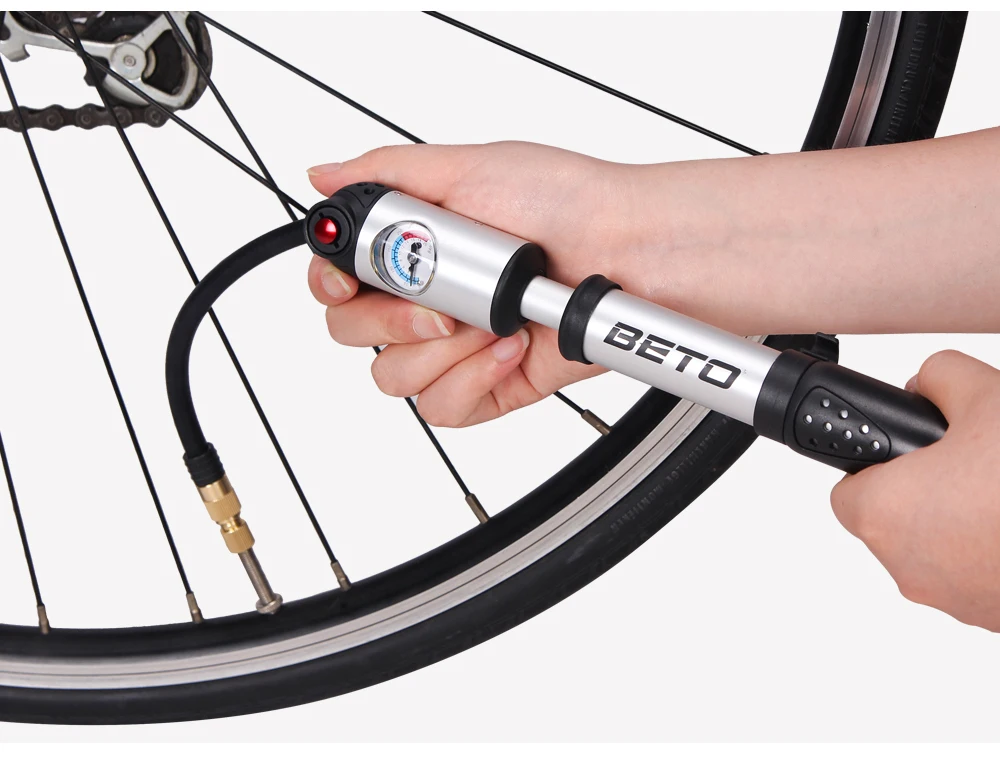 BETO вилка шины шок велосипедные насосы 300psi с манометром Presta+ Schradar FV AV двойной клапан ручной насос для велосипеда