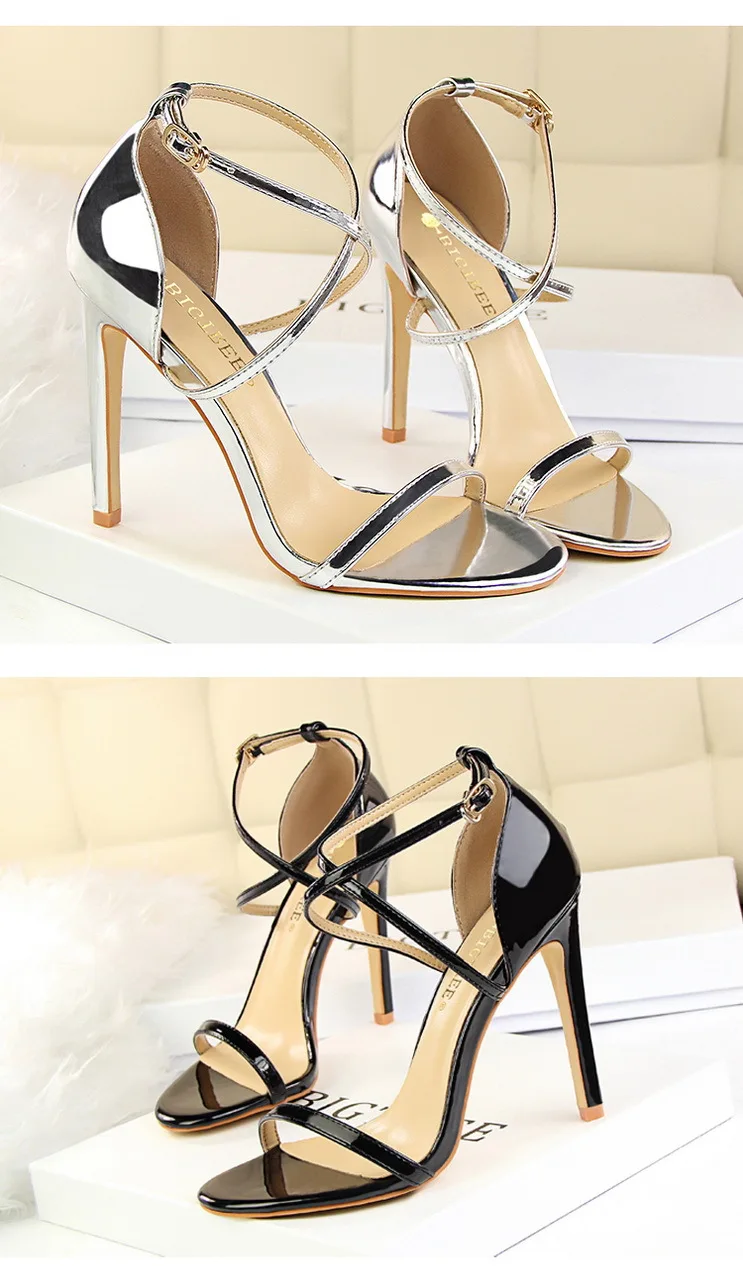Г. Новые летние женские босоножки женская обувь на высоком каблуке из лакированной кожи пикантные женские туфли-лодочки золотого цвета модная свадебная обувь женская обувь на шпильке