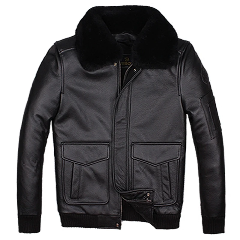 Buy 2017 New USAF Men Genuine Pilot Leather Jacket