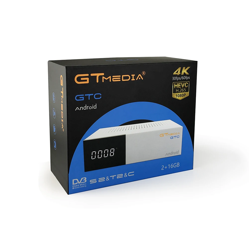 5 шт. GTmedia GTC android 6,0 tv box спутниковый ресивер DVB-S2 DVB-C DVB-T2 ISDB-T 2 ГБ+ 16 Гб Amlogic S905D GTmedia GTC комплект компьютерной приставки к телевизору